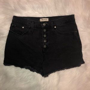 hi-rise black shorts by Madewell